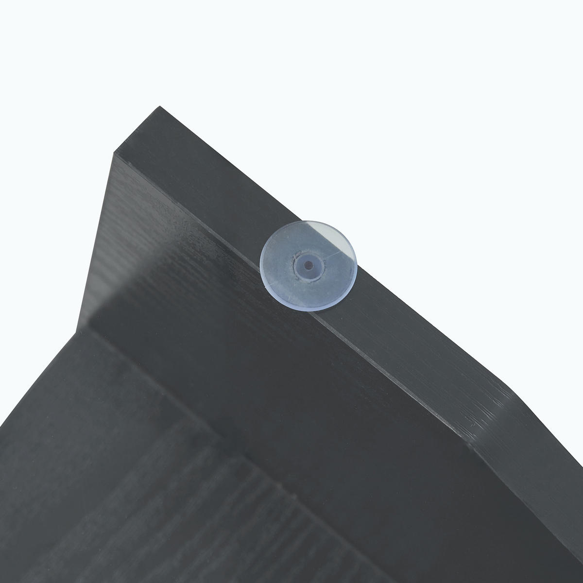 COUCHTISCH Glas MDF fächerförmiges Gestell Sicherheitsglas stabil modern Schwarz Ø70 cm - Transparent/Schwarz, Glas/Holzwerkstoff (80/80/36cm) - EVRYAE
