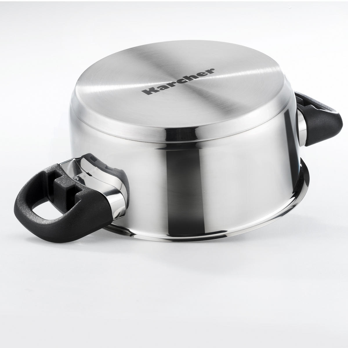 TOPFSET Mia, Edelstahl, Induktion, 4-teilig - Edelstahlfarben, Kunststoff/Metall - Karcher