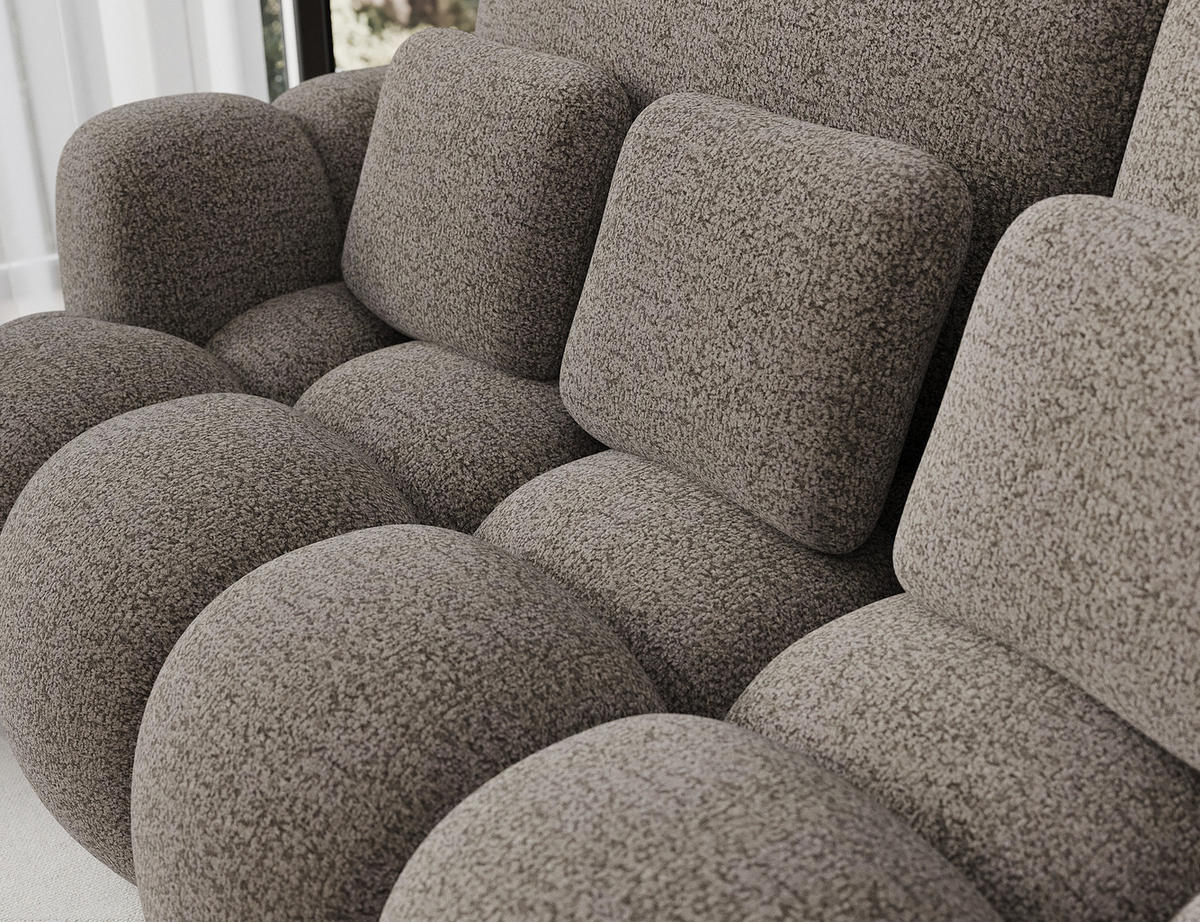 SOFA Elvento - Braun (Royal 20) - Braun, Holzwerkstoff (256/105/119cm) - Möblo