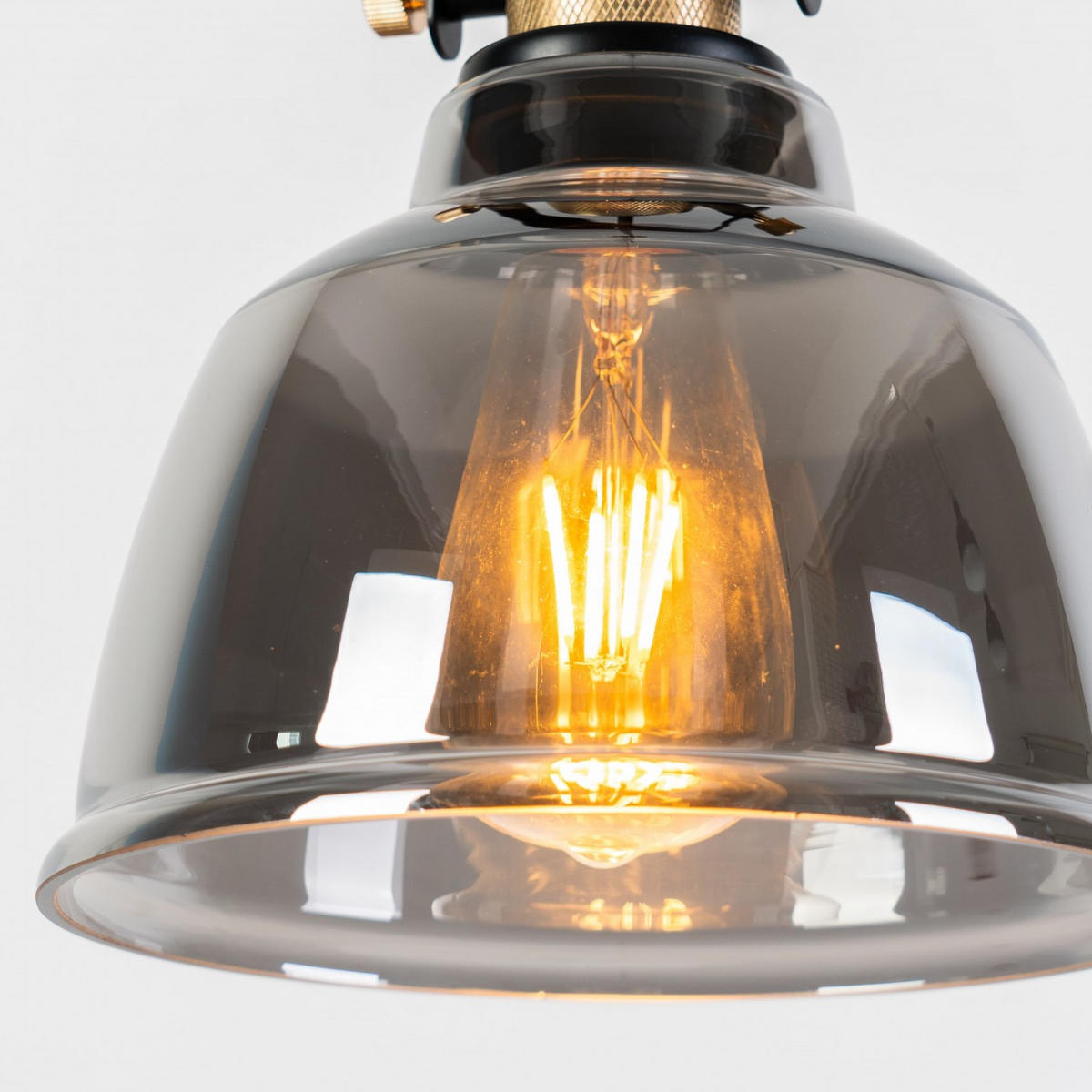 HÄNGELEUCHTE Kalinka, Rauchgrau, 150cm - Grau, Glas (150/20/150cm) - KOSILUM