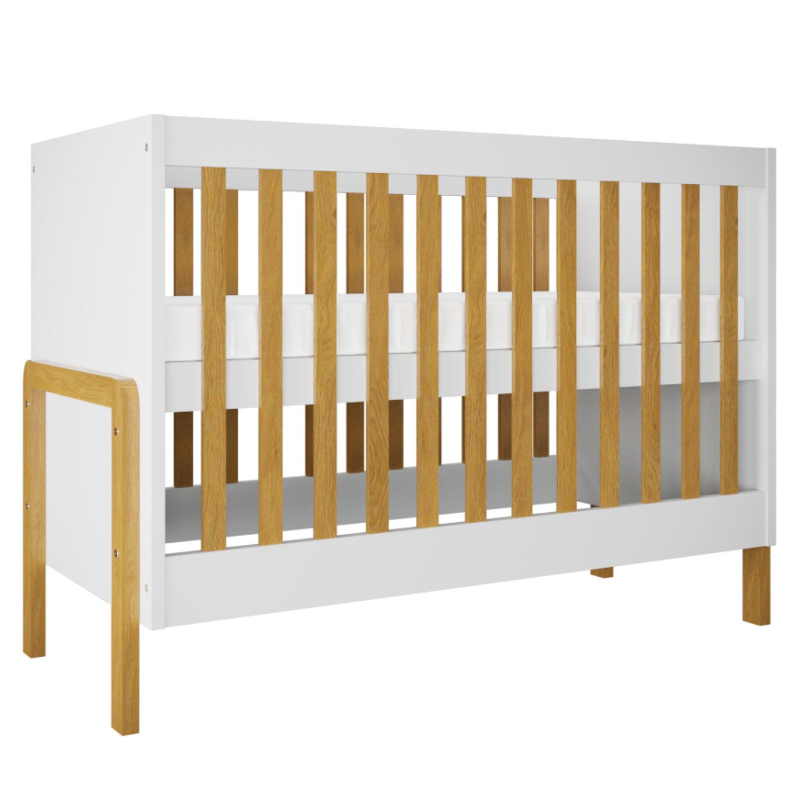 KINDERBETT Viktor ohne Schublade ohne Matratze Weiß 120/60 - Weiß, Holzwerkstoff (60/120cm) - RAUMHIRSCH FURNITURE