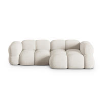 ECKSOFA rechts Loretto aus strukturiertem Stoff beige 3 Sitzplätze - Beige, Textil (147/250cm) - Cosmopolitan Design