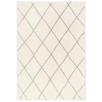 LUXUS SHAGGY TEPPICH SILKY SOFT MODERN RAUTEN - Creme, Textil (80/150cm) - Pergamon