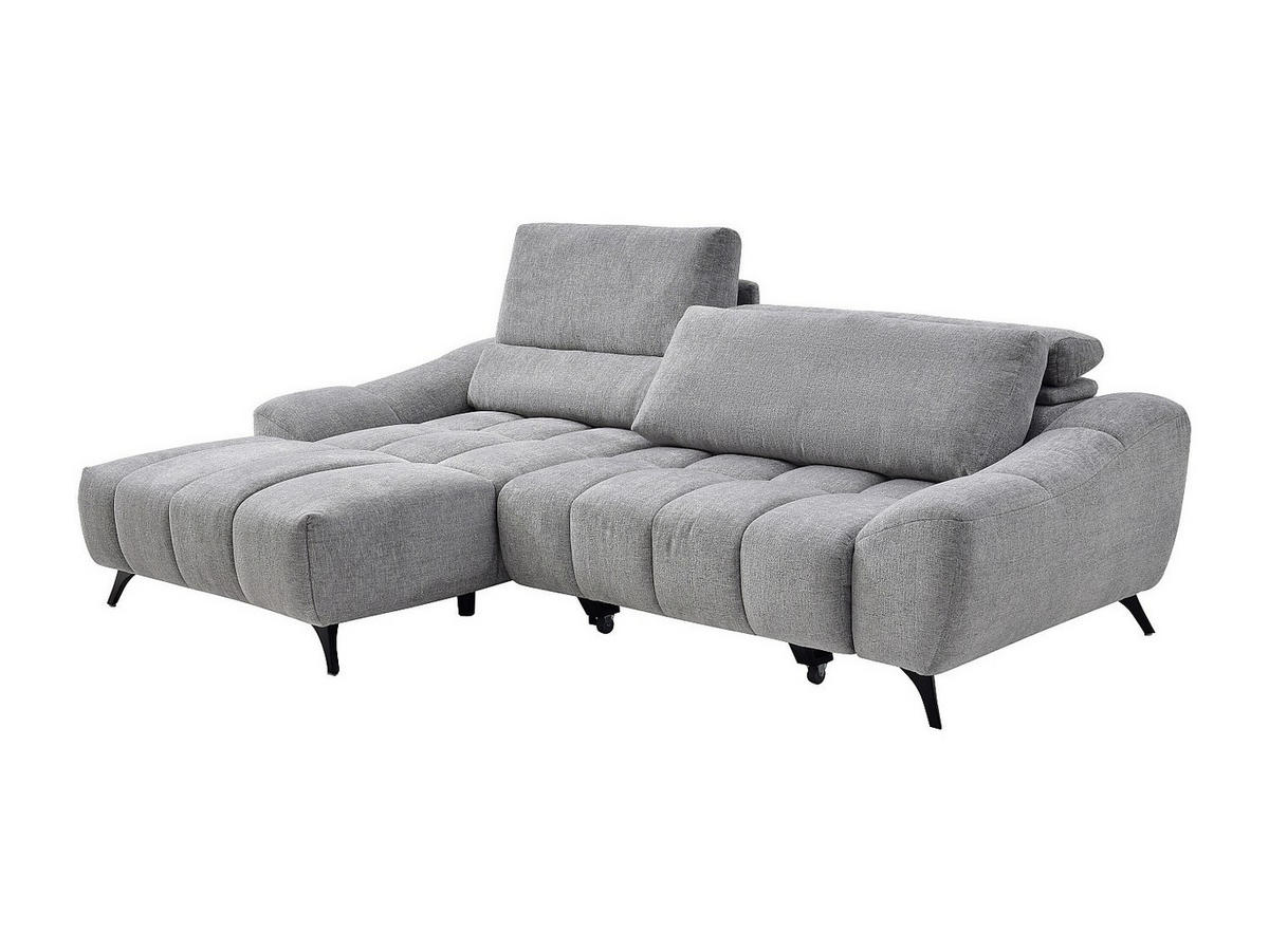 RELAXSOFA - 4 Personen - stoff - grau Elosia - Grau, Textil/Metall (270/105/175cm) - Vente-Unique