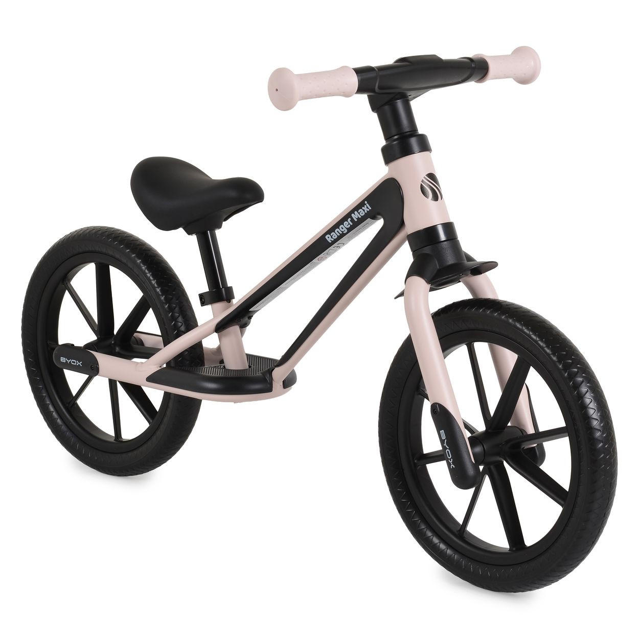 LAUFRAD Ranger Maxi 12 Zoll rosa EVA-Reifen Metallrahmen Sitzhöhe verstellbar - Rosa, Metall (89/37/54cm)