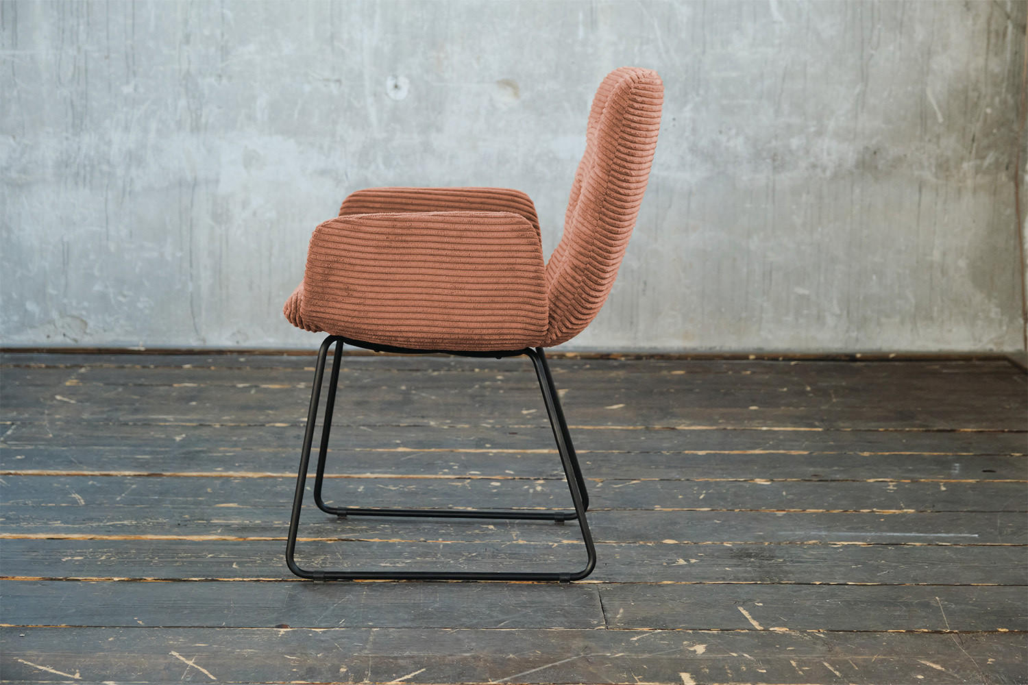 STUHL NEW CHARME Braun Cord - Dunkelbraun/Braun, Textil (59/87/66cm) - KAWOLA