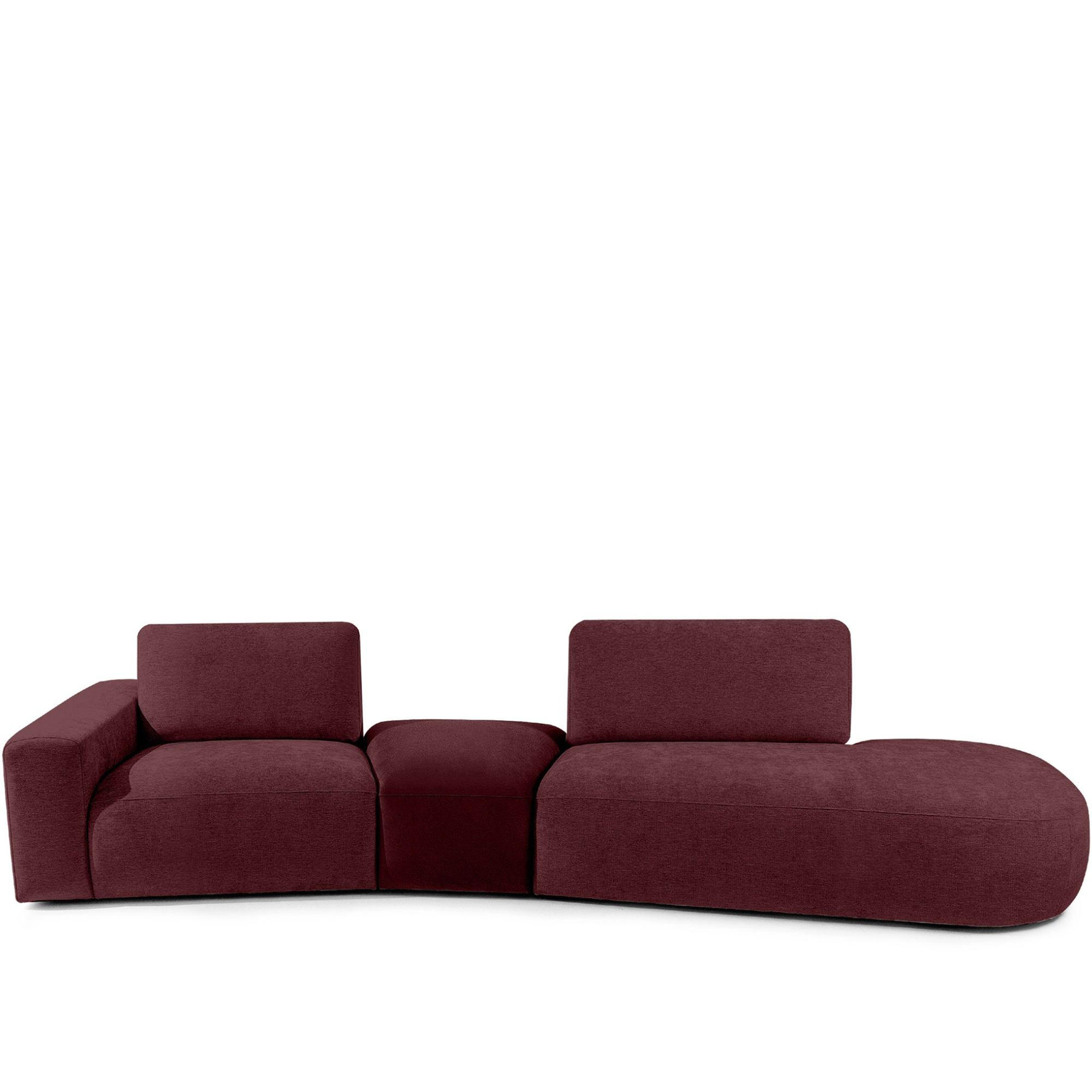 4-SITZER ECKSOFA ZUCCO Chenille rechts, Violett - Violett, Textil (350/84/105cm) - KONSIMO®