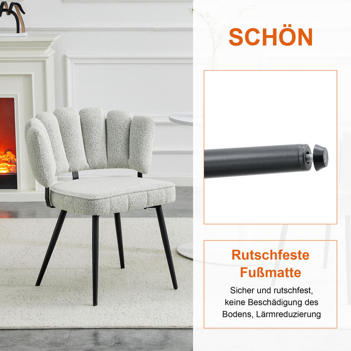 TISCHGRUPPE 3-tlg Runder Esstisch 60cm Hellgrau - Grau, Metall (73.5/21.5/76cm) - Raelunyi