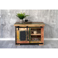 LOWBOARD LIBRO - Hellbraun/Multicolor, Akazienholz/Holz (75/47/50cm) - SAM