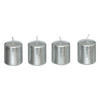 KERZEN Satin 4/4,5 cm 4er-Set - Silberfarben, Paraffin (4/4.5/4cm) - Atmosphera Createur d´interieur