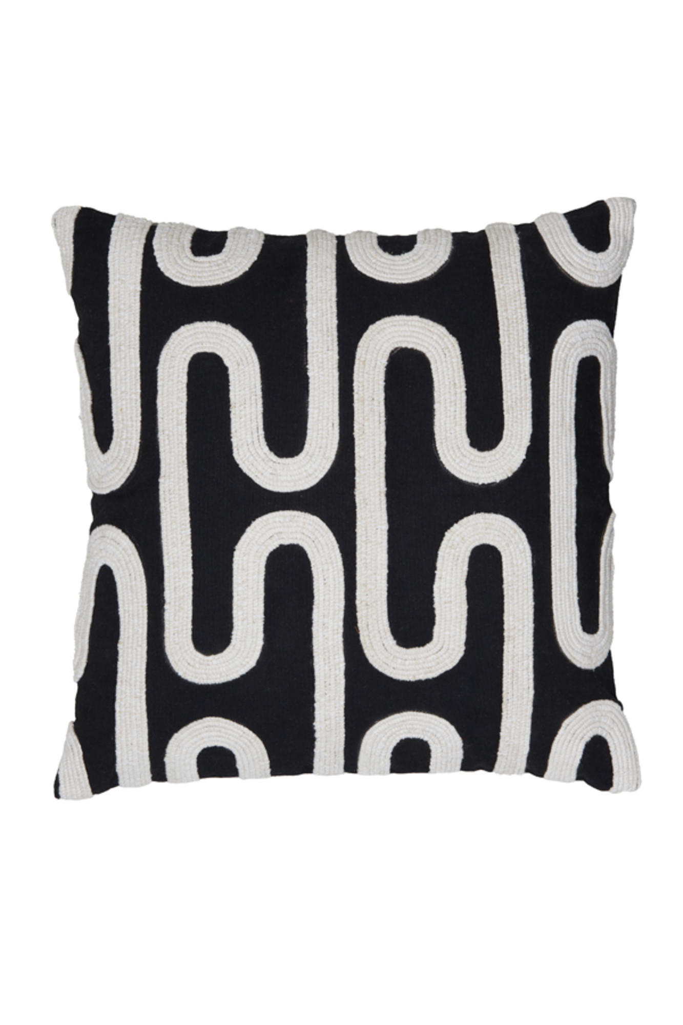 DEKOKISSEN Oshawa Schwarz 45/45/10 cm - Schwarz, Textil (45/45cm) - Light & Living