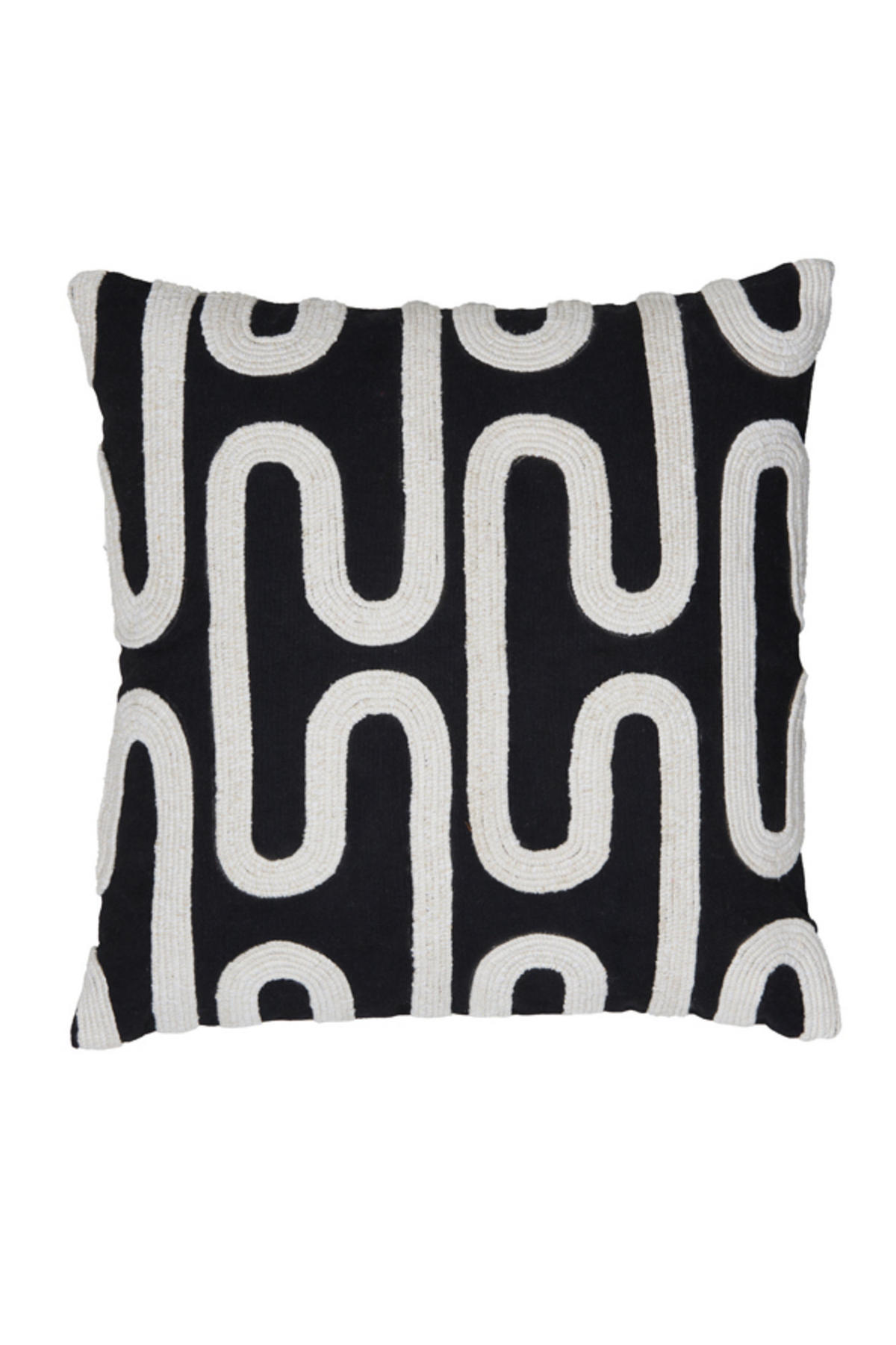 DEKOKISSEN Oshawa Schwarz 45/45/10 cm - Schwarz, Textil (45/45cm) - Light & Living