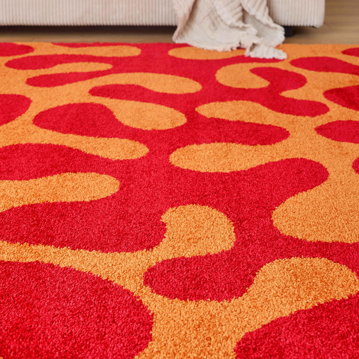 TEPPICH vintage abstrakt rot Groovy 80x140 cm - Rot, Textil (80/140cm) - Nazar Rugs