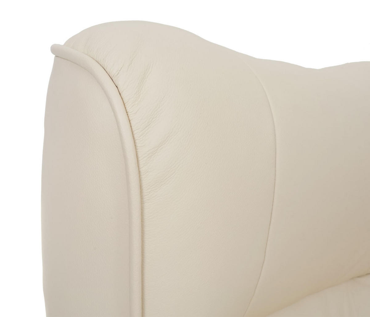 RELAXSESSEL MIT HOCKER Beige - Beige, Leder (83/104/83cm) - MCA