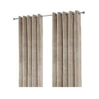 THERMOVORHANG Samt verdunkelnd 2er-Set, Ösen 167/137 cm - Champagner, Textil (167/137cm) - Homescapes