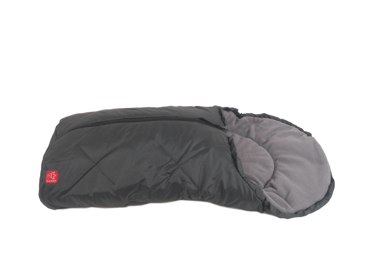 BABYSCHALENFUSSSACK Moo, anthracite/light grey - Grau, Textil (40/4/80cm) - Kaiserbaby