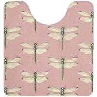 WC-VORLEGER Lillibells - Muster - Rosa Toilettenvorleger 55x60 cm - Rosa, Kunststoff/Textil (55/1cm) - OnlyWow