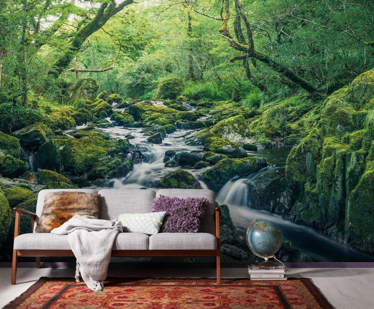 FOTOTAPETE Wald 400 x 250 cm - Grün, Papier (400/250cm) - Sanders & Sanders
