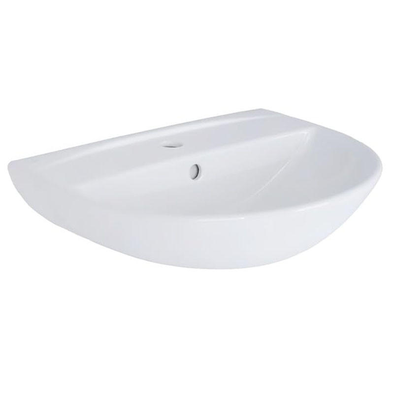WASCHBECKEN für Bad 405 x 550 x 160mm - Weiß, Keramik (40.5/16/55cm) - HOROW