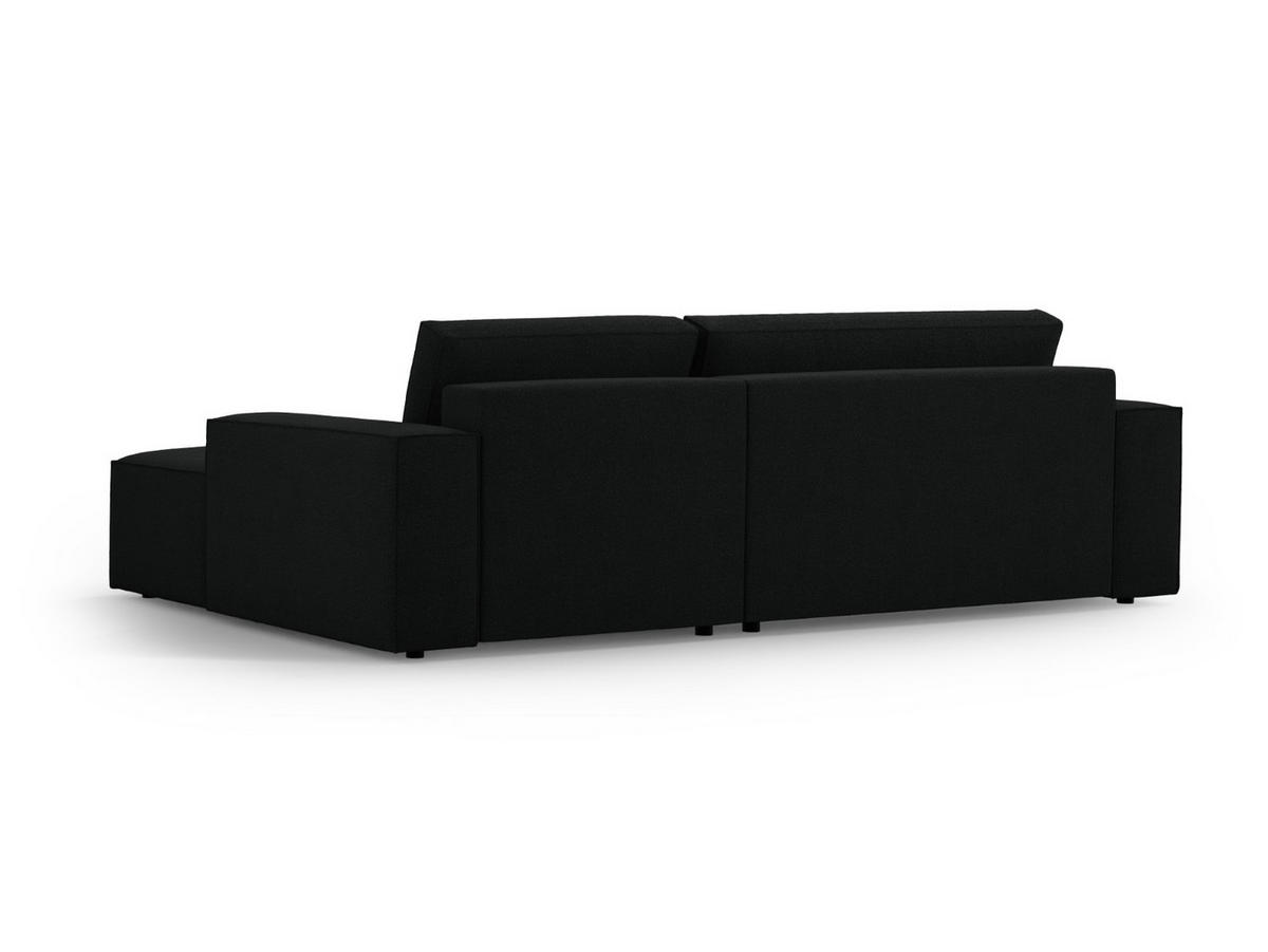 ECKSOFA ausklappbar rechts mit Container Jodie aus Boucle schwarz 3 Sitzplätze - Schwarz, Textil (151/246cm) - Micadoni