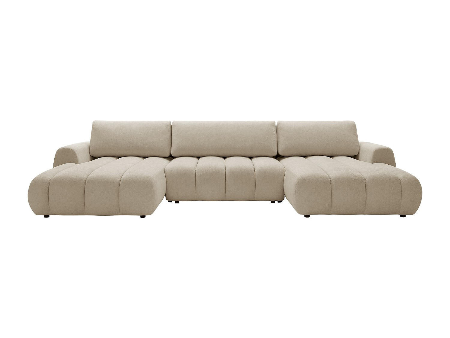 SCHLAFSOFA - 6 Personen - Stoff - Beige - - Beige, Textil (364/81/168cm) - Vente-Unique