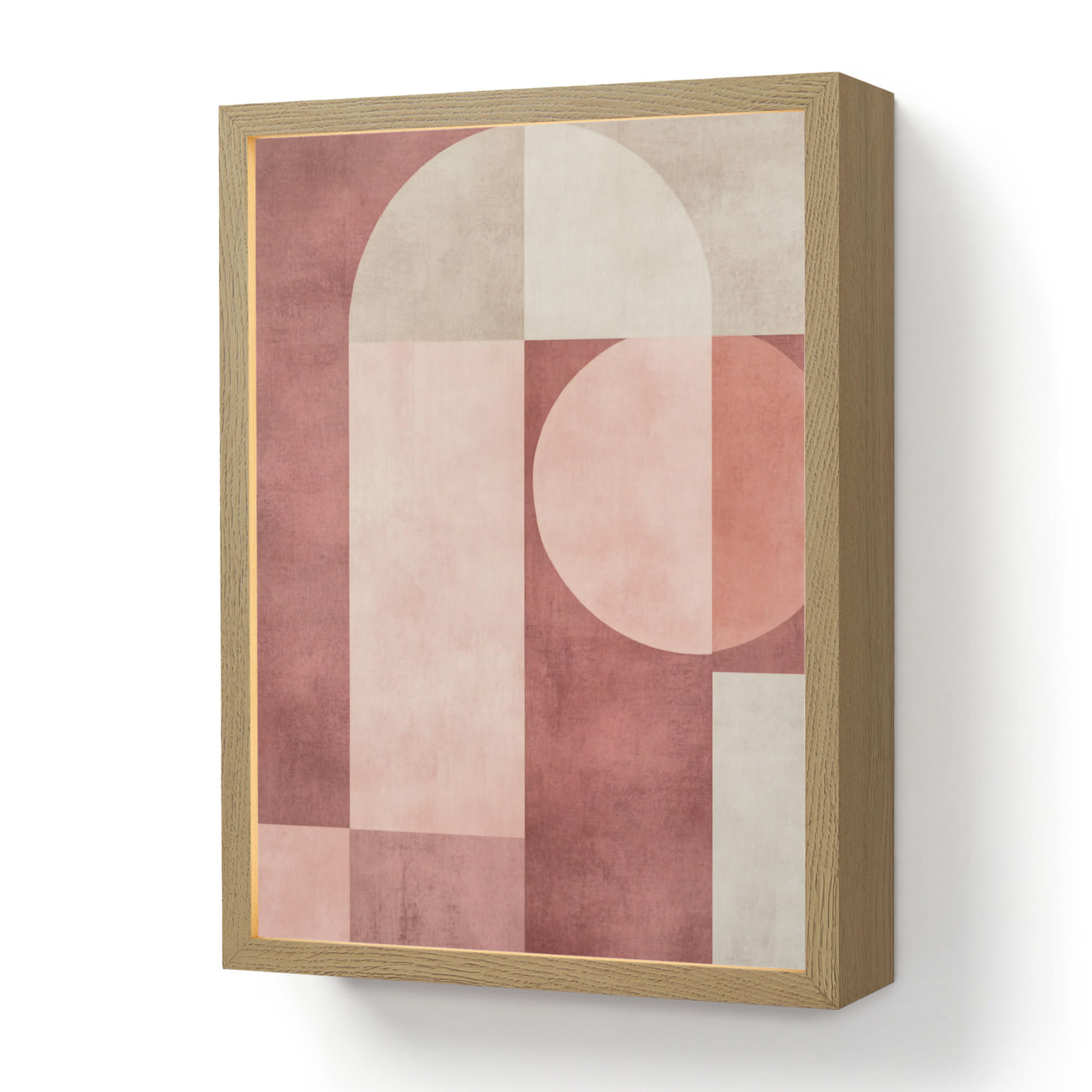 OnlyWow NÁSTĚNNÁ LAMPA S AKUMULÁTOREM Postavy - Abstraktní - Růžová 30x40 cm