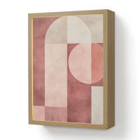 WANDLEUCHTE MIT AKKU Figuren - Abstrakt - Rosa 30x40 cm - Altrosa, Holzwerkstoff (30/40/8cm) - OnlyWow