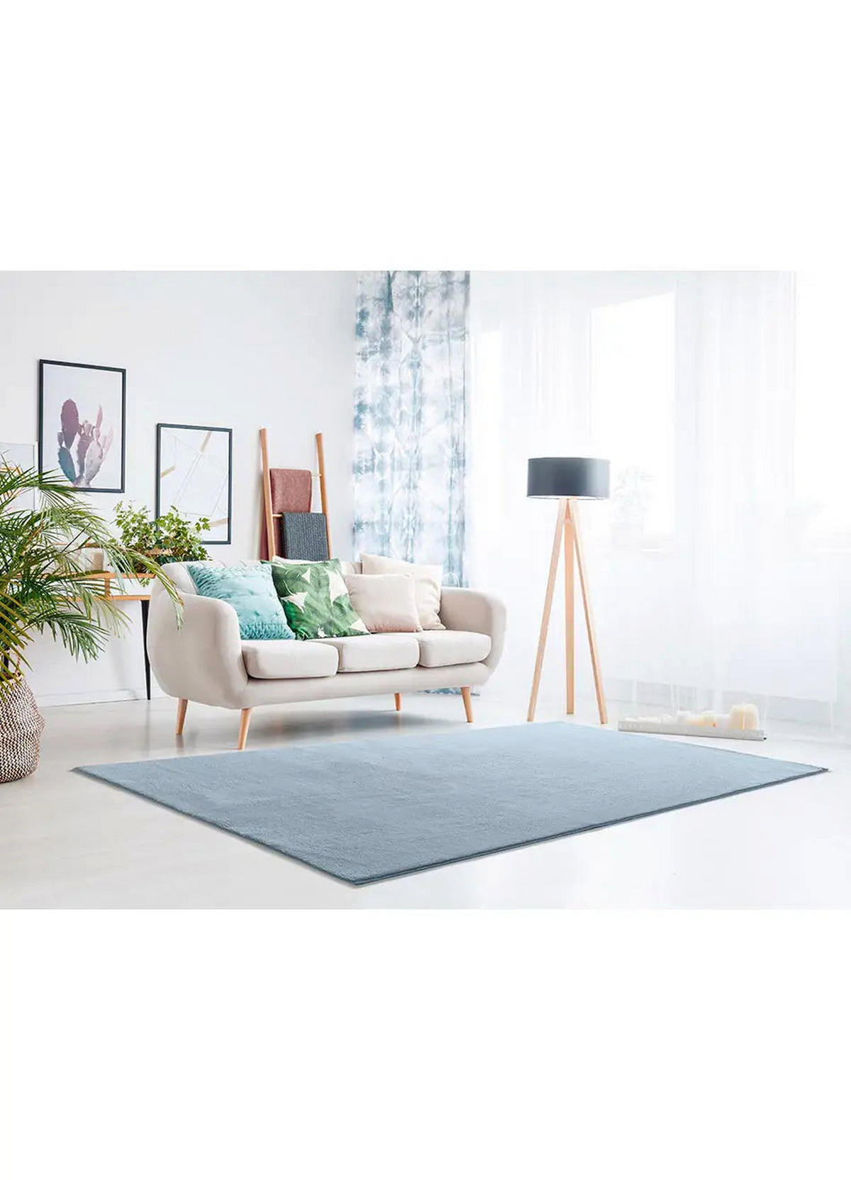 HOCHFLORTEPPICH waschbar Blau Loft 120/170 cm - Blau, Textil (120/170cm) - Atticgo