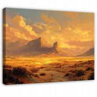 LEINWANDBILD Landschaft Wüste Orange 60x40 cm - Multicolor, Holzwerkstoff (60/40cm) - Wallarena