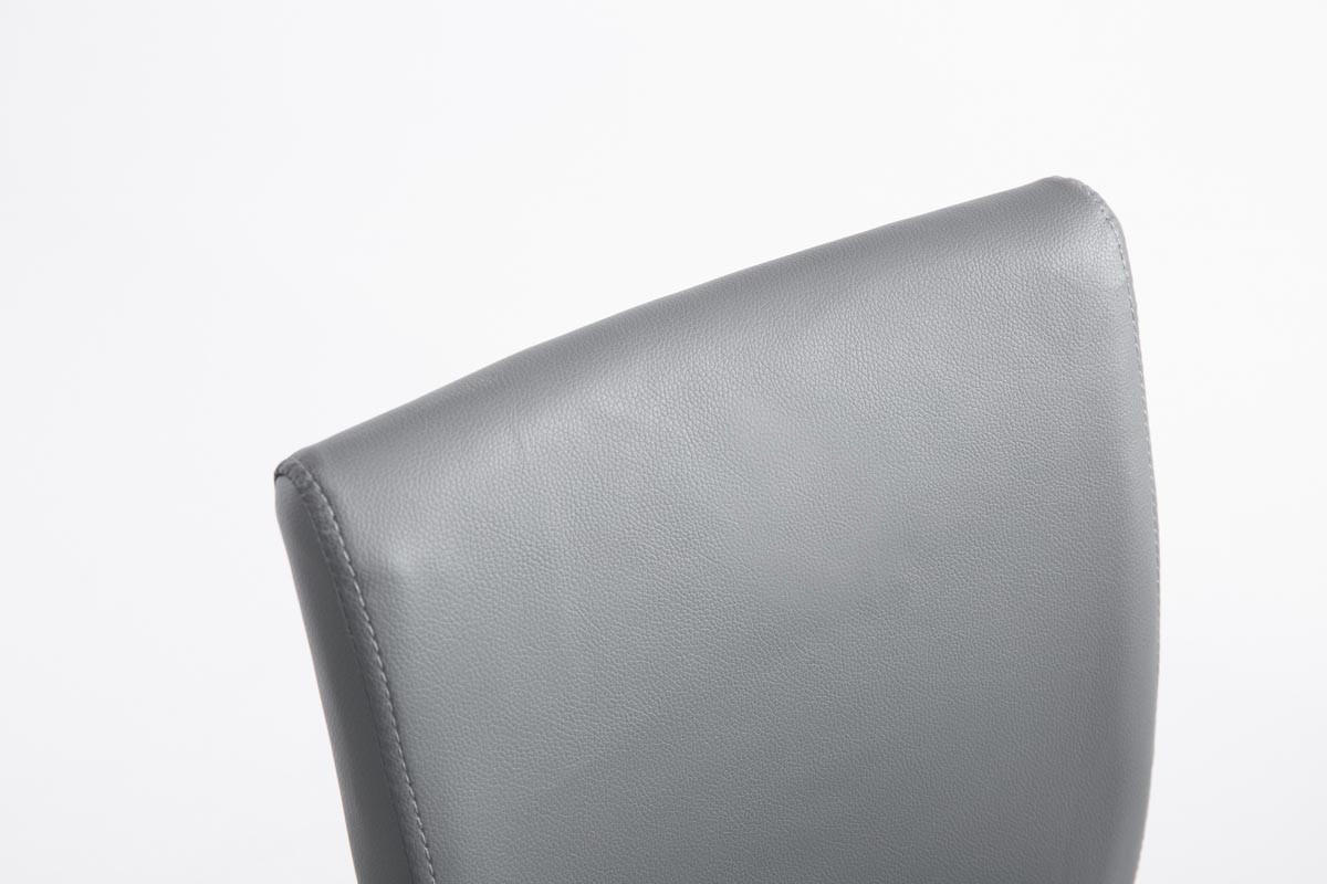 BARHOCKER Birid Kunstleder Grau 38, - Grau, Leder/Metall (38.5/95/47cm) - DELUKE