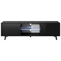 TV-ELEMENT Lefyr Schwarz 140 cm - Schwarz, Holzwerkstoff/Metall (140/40.5/31.3cm) - Selsey