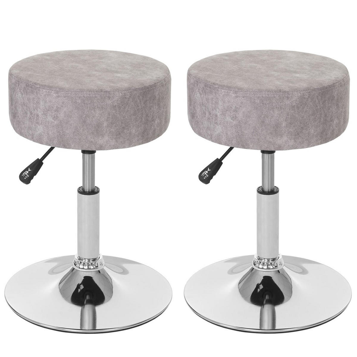 HOCKER Hellgrau 2er-Set - Hellgrau, Textil (35/55/35cm) - MCW