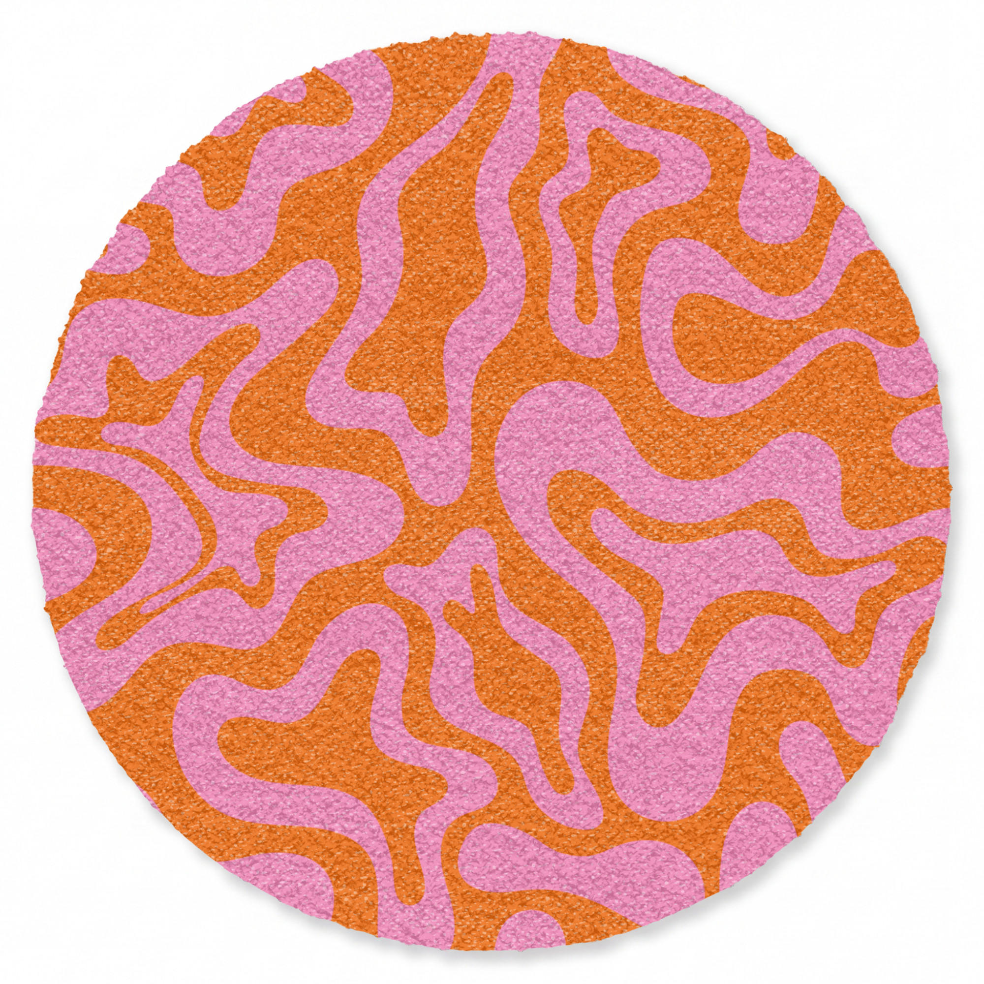 FUSSMATTE Muster - Rosa - Orange - Abstrakt - Modern Türmatte 120x120 cm - Pink, Kunststoff (120/120cm) - MuchoWow