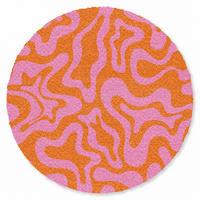 ROHOŽKA Vzor - růžová - oranžová - abstraktní - moderní 90x90 cm - růžová, textil/umělá hmota (90/0.4cm) - MuchoWow