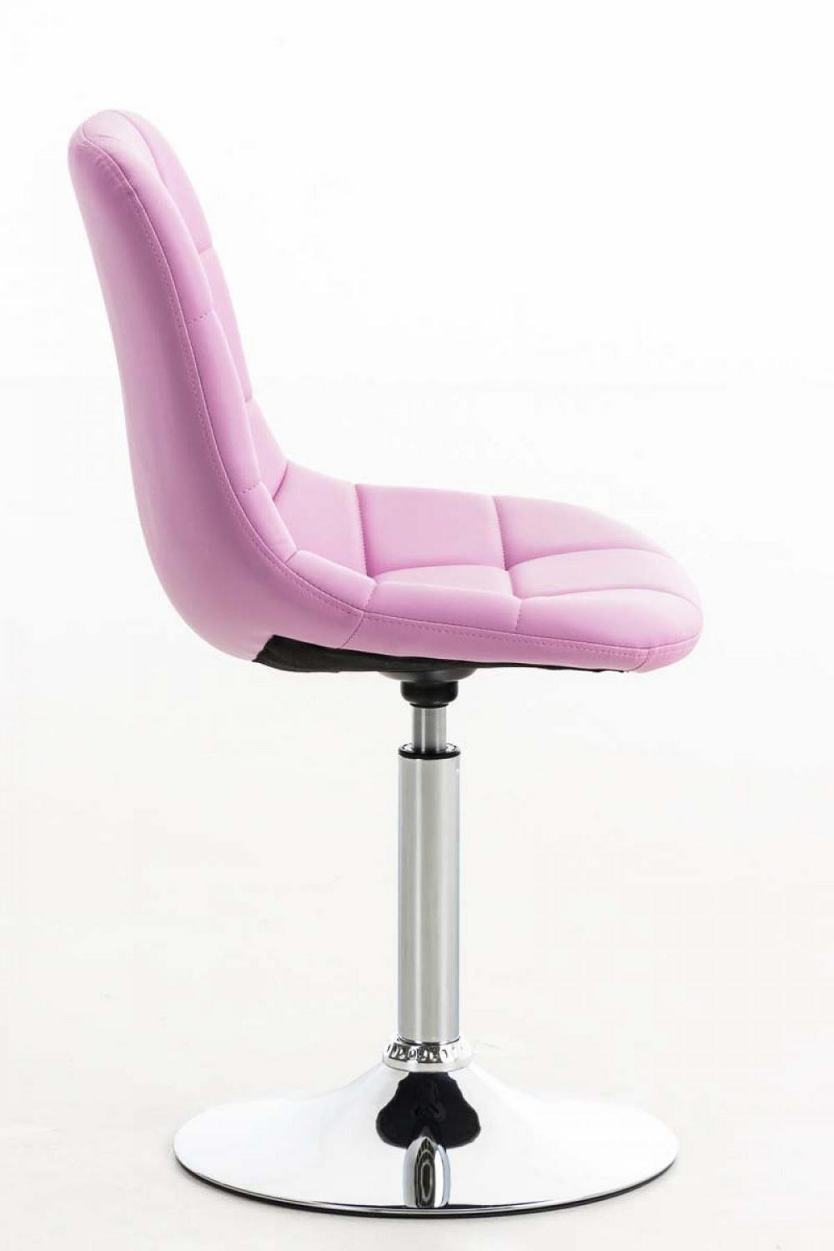 DREHSTUHL Lederlook pink - Pink, Textil/Metall (48/84/52cm) - CLP
