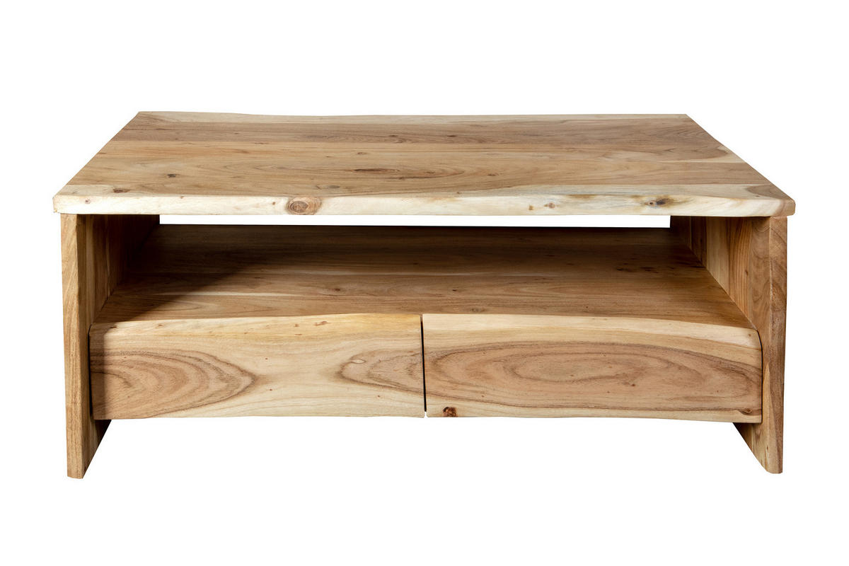 COUCHTISCH DAHLIA - Beige/Naturfarben, Akazienholz/Holz (60/110/45cm) - SAM