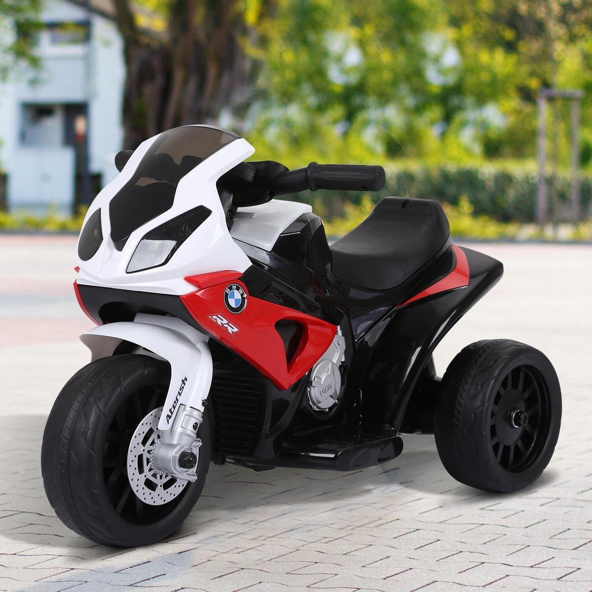 ELEKTRO Kindermotorrad Dreirad Kinderfahrzeug Lizenziert von BMW 18-36 Monate - Rot, Kunststoff (66/37/44cm) - HOMCOM