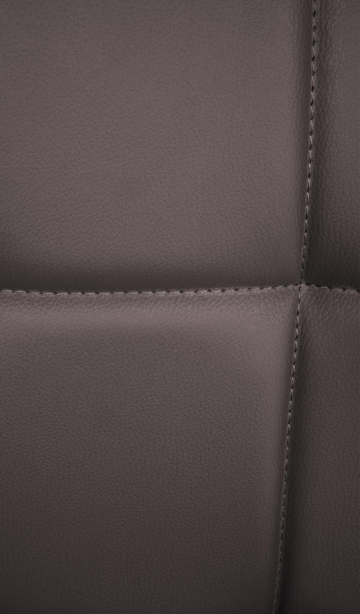 DREHSTUHL Lederlook braun - Chromfarben/Braun, Textil/Metall (44/74/49cm) - CLP