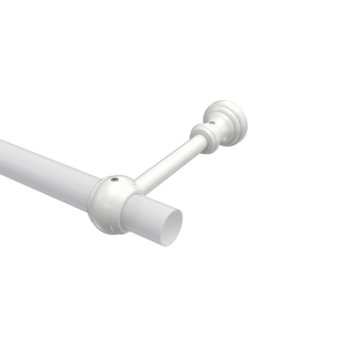 TRÄGER FÜR GARDINENSTANGEN 28 mm Ø, Classic 1-läufig, Weiß - Weiß, Kunststoff (19.5/5/5cm) - INTERDECO