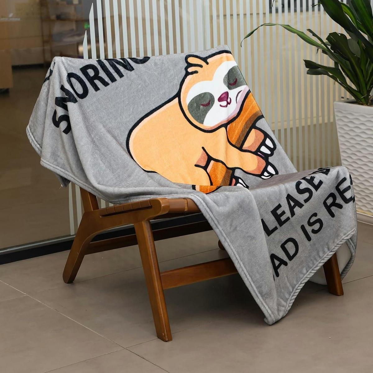 KUSCHELDECKE Papa Geschenk Grau - Grau, Textil (127/152.4cm)