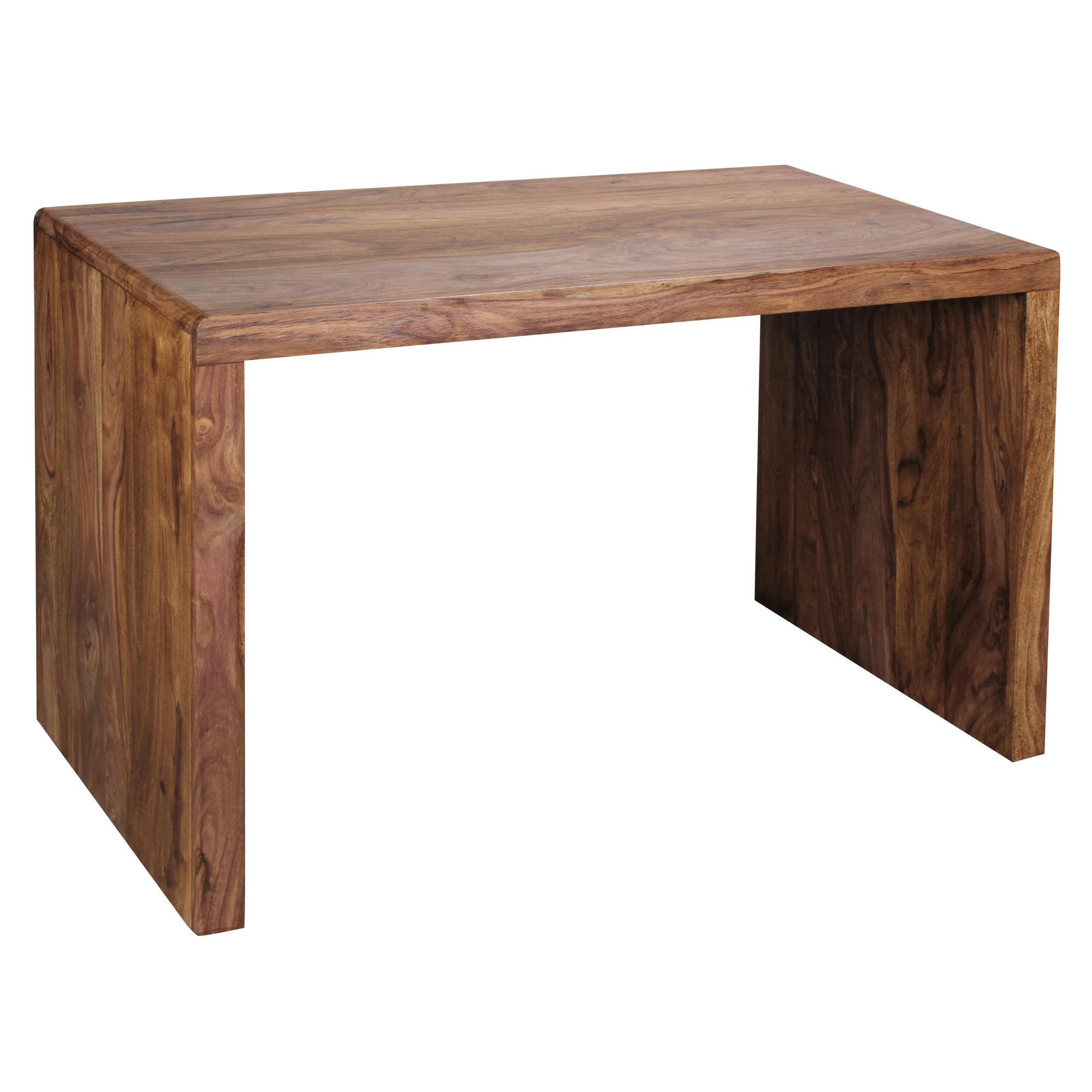 SCHREIBTISCH Massivholz Ablage Landhausstil BOHA, Dunkelbraun 120x60x76 cm - Sheeshamfarben/Braun, Holz (120/60/76cm) - KADIMA DESIGN