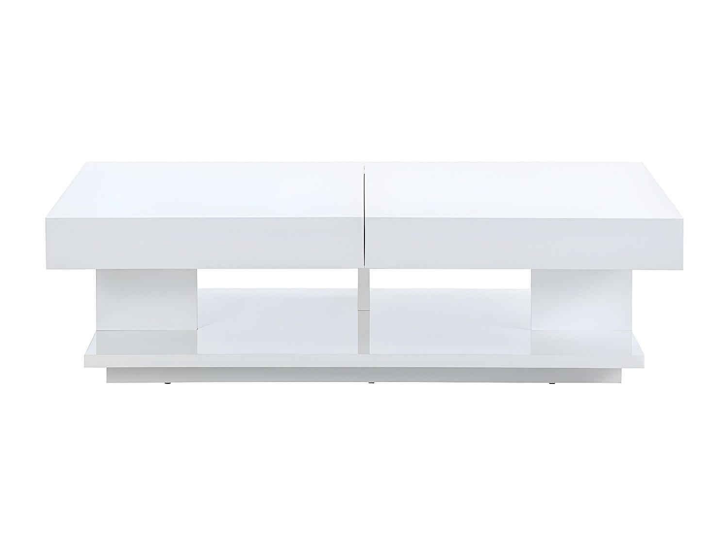 COUCHTTISCH nicht ausziehbar - 120 cmcm x 60 cmcm - Holz, Platte - Weiß - ARAMIS - Weiß, Holz (60/120/35cm) - Vente-Unique