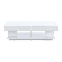 COUCHTISCH - 120 cmcm x 60 cmcm - Holz, Platte - Weiß - ARAMIS - Weiß, Holz (60/120/35cm) - Vente-Unique