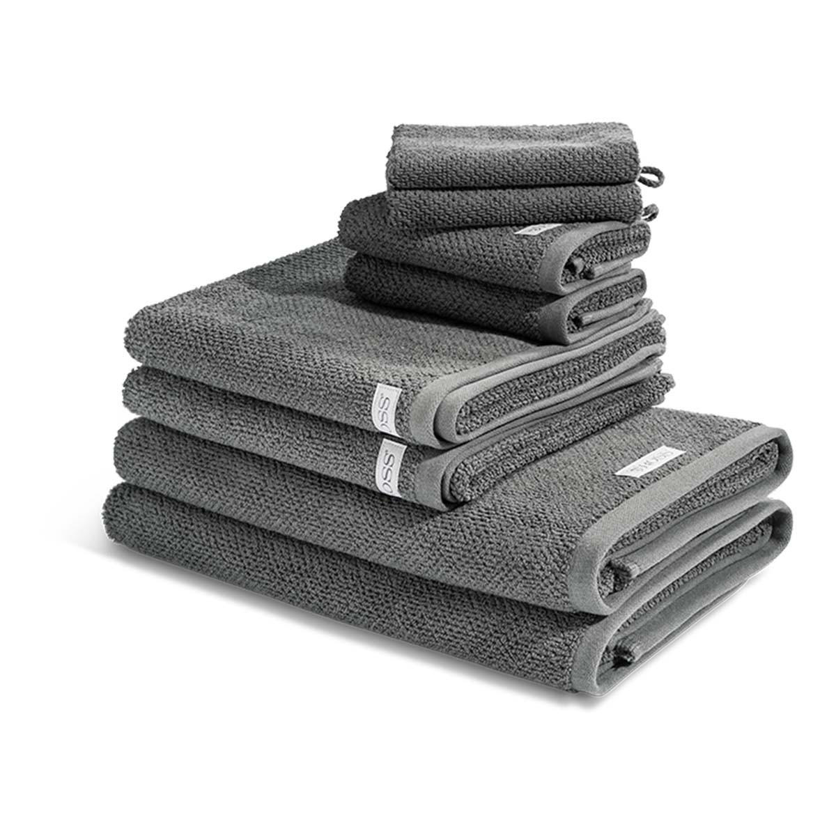 FROTTIERSET Selection 8-teilig - Dunkelgrau, Textil (50/100cm) - Ross
