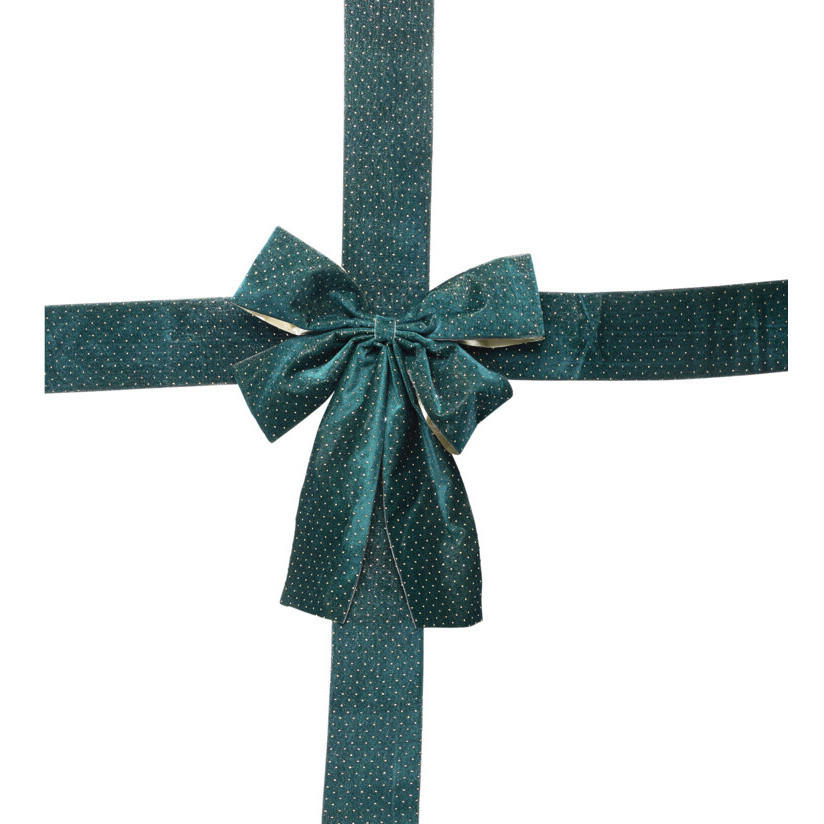 WEIHNACHTSDEKORATION Schleife 33/42 cm - Grün, Textil (10/42/33cm) - Home Styling Collection