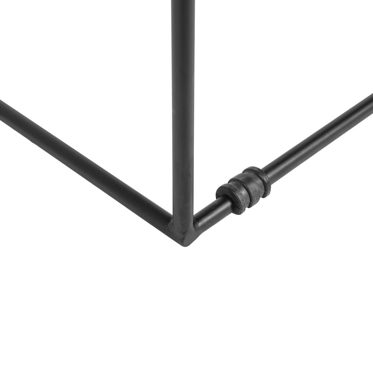 BEISTELLTISCH schwarz quadratisch 40/40 cm Saxon - Schwarz, Metall (40/40/50cm) - Beliani