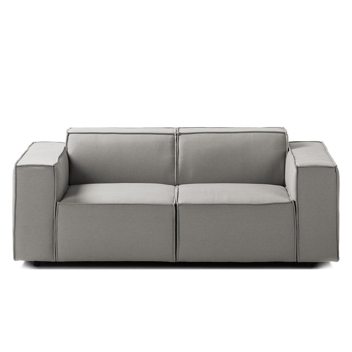 2-SITZER SOFA - Graubraun, Textil (189/70/96cm) - home24
