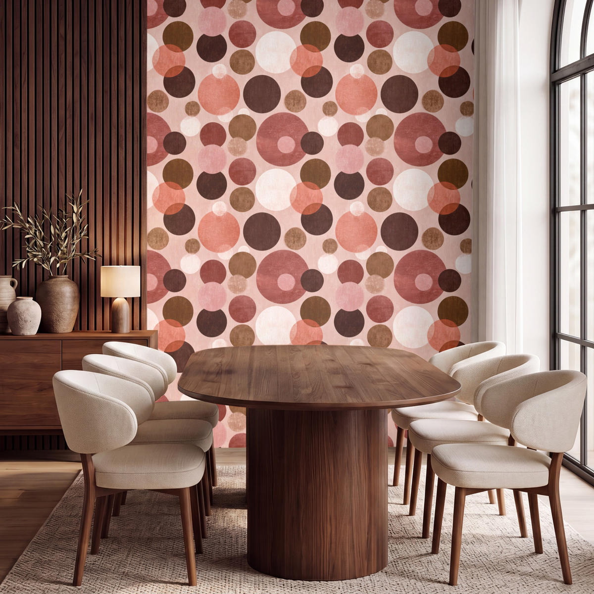 TAPETE - Kreise - Modern - Farbenfroh - 200x280 cm - Multicolor, Papier (200/280cm) - OnlyWow