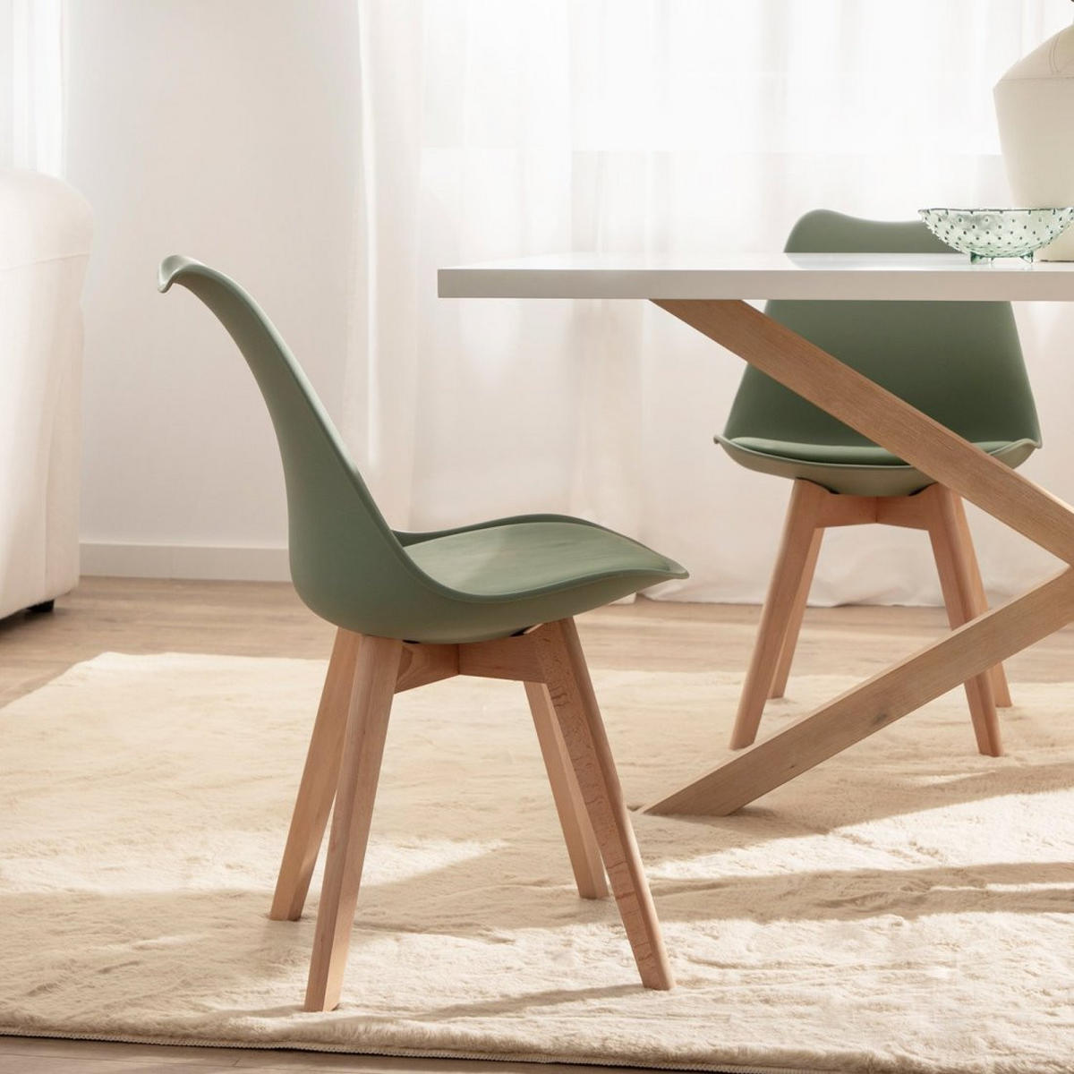 KÜCHENSTUHL Kler Grün 48 cm x 82 cm - Grün, Kunststoff (48/82/57cm) - Klast Home