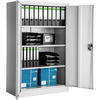 AKTENSCHRANK ,140 x 90 x 40 cm,grau - Grau, Metall (90/140/40cm) - tectake